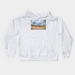 Stormy Skies and Beach Huts at Mudeford Kids Hoodie